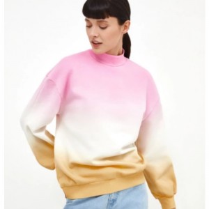 Tie-dye knitted pullover